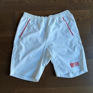 Uniqlo Men's Athletic White Shorts with Logo